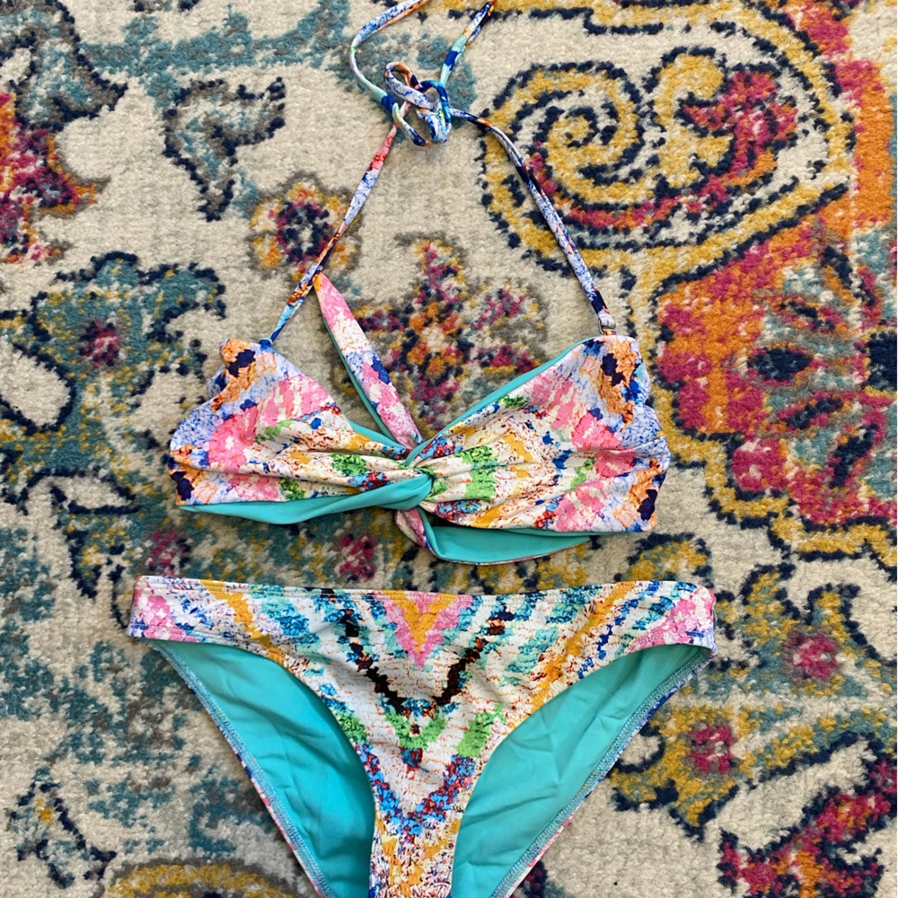 Mara Hoffman rainbow print bikini